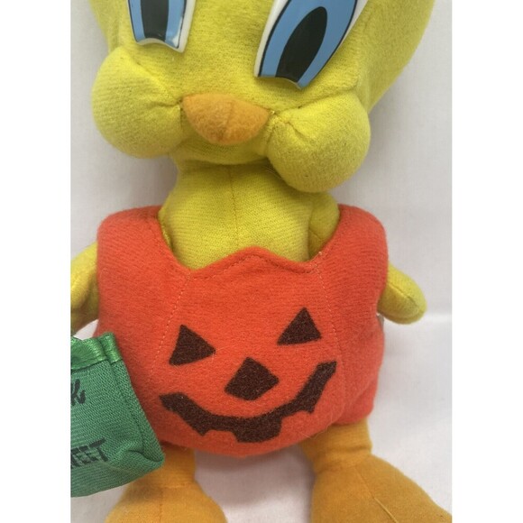 VTG Tweety Bird Warner Bros Halloween Looney Tunes 11” Plush 1997 Stuffed Animal - Picture 4 of 16